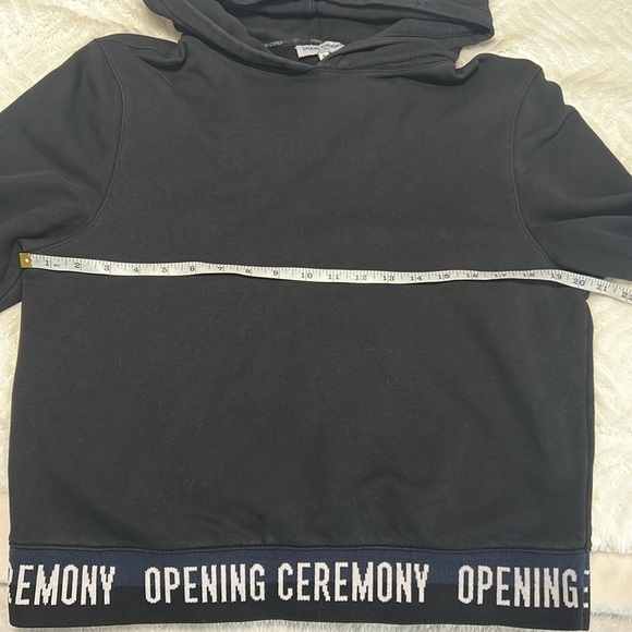Opening Ceremony Logo Trim Hoodie – Black Medium – Minimalist Streetwear - Picture 3 of 7